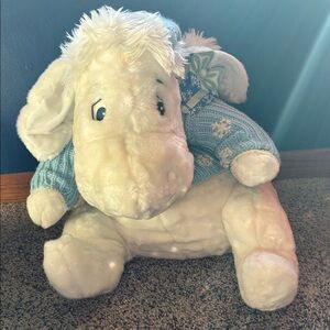 Eeyore Disney Plush Toy with Blue & White Sweater